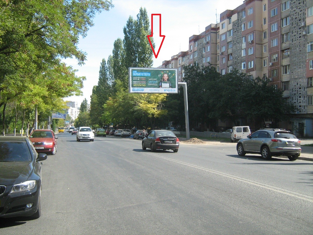 Билборд Одесса,  Чикаленка Євгена вул. (Академіка Вільямса), 83  - навпроти Сільпо