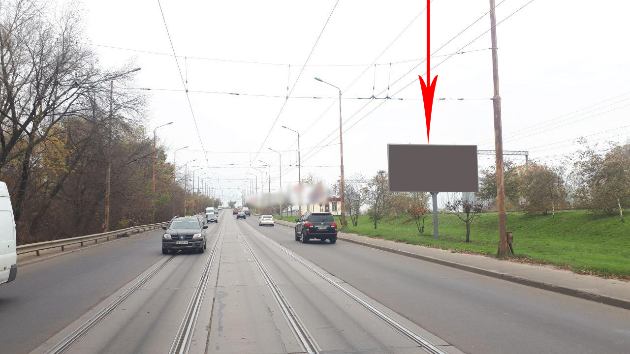Billboard Dnipropetrovsk,  zaizd na Amurs'kij mist z Livogo berega