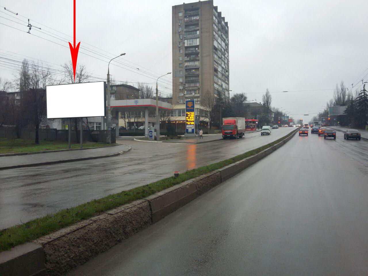 Billboard Zaporizhzhya,  Peremogi st. - Nizn'odniprovs'ka st.