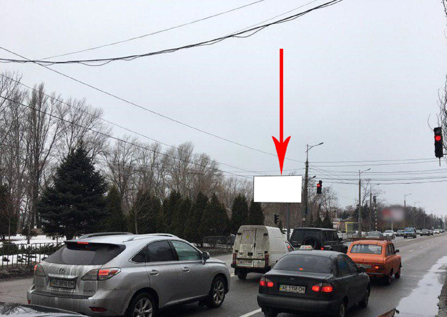 Billboard Dnipropetrovsk,  st. Marsala Malinovs'kogo, navproti bud. 14, bila svitlofora