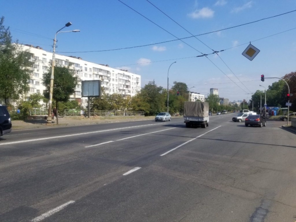 Билборд Киев,  просп. Голосіївський, 120 / вул. Героїв Оборони, в напр. Голосіївської пл.