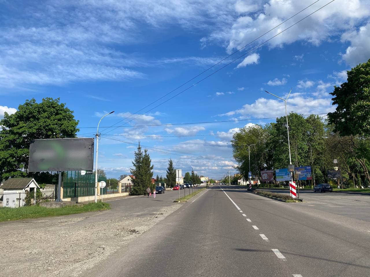 Билборд Тячев,  м. Тячів вул. Армійська, біля стадіону, ресторани, АЗС, аквапарк в сторону м. Рахів