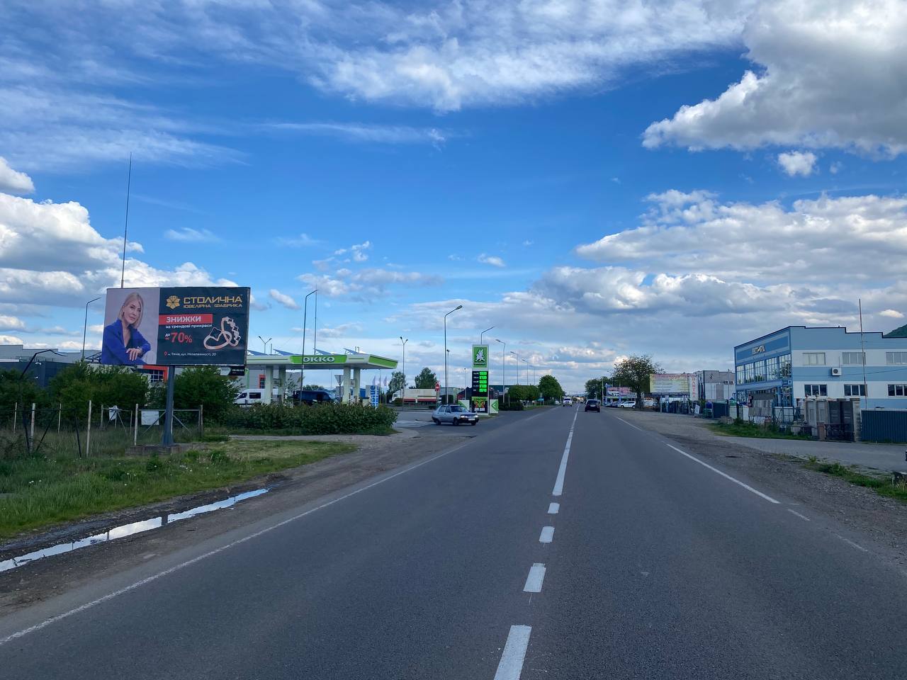 Билборд Тячев,  Тячів вул.Армійська вїзд в місто зі сторони м.Ужгород траса Мукачево-Рогатин, біля АЗС