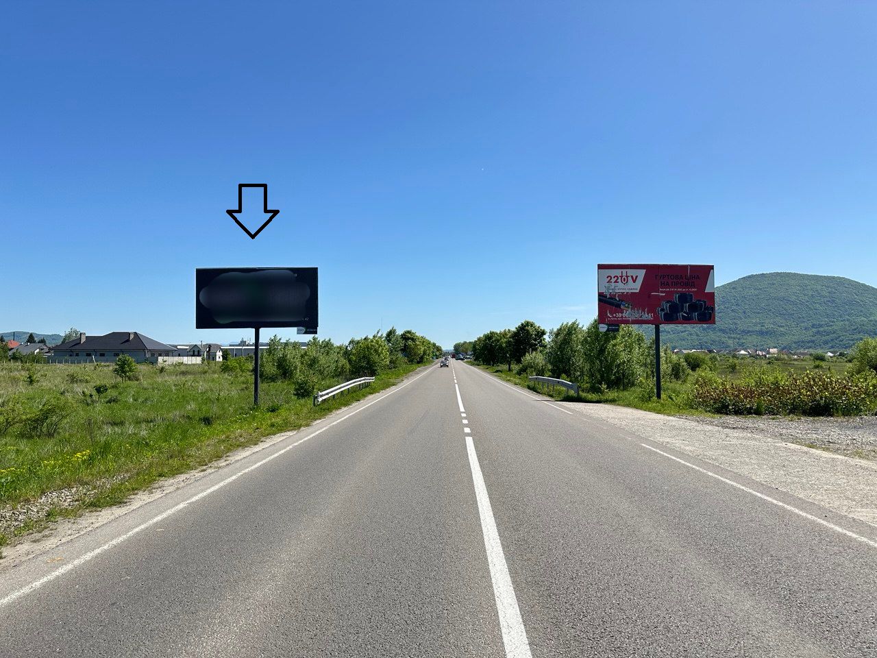 Билборд Тячев,  В'їзд в м. Тячів зі сторони м. Хуст, траса Мукачево-Рогатин