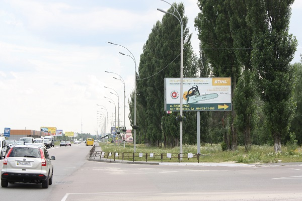 Billboard Vishgorod,  st.Naberezna -st.Sevcenka do Kieva