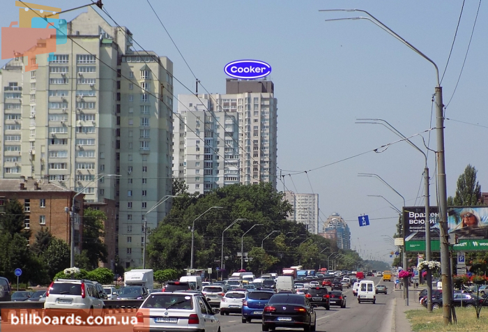 Нестандарт Киев,  просп. Берестейський (Перемоги). 109-А (вид на центр)