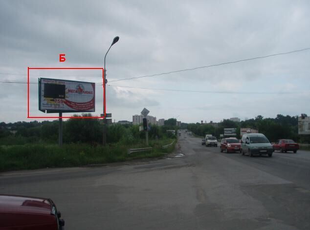 Білборд, бігборд (борд)  Тернопіль,  вул. Будного - поворот на центральний ринок (зправа)