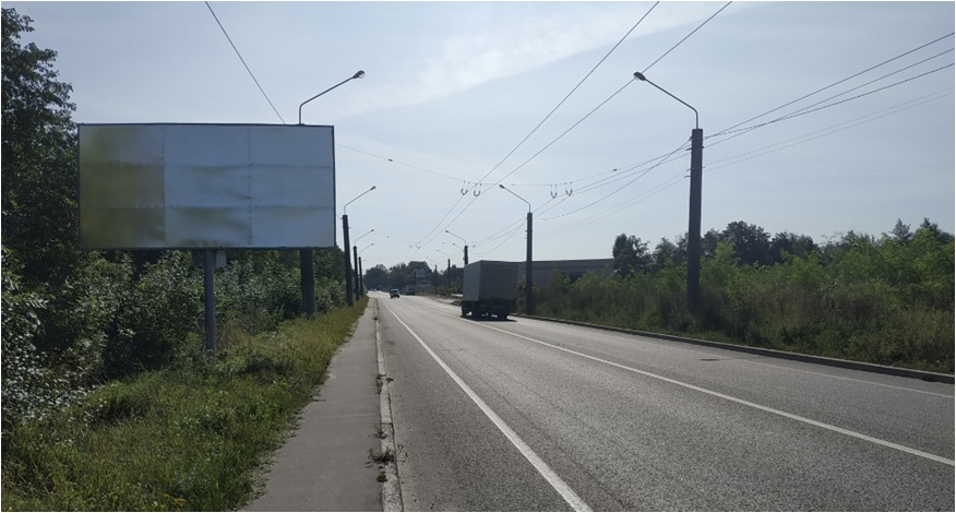 Billboard Pasik-Zubrytsky,  viizd zi L'vova v storonu Davidova, bila AZS, Zelena st.