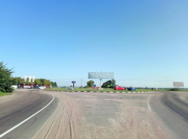 Билборд Житомир трассы,  Об"їздна Житомира.Розвилка біля Левкова.Напрямок на Київ ст.Б