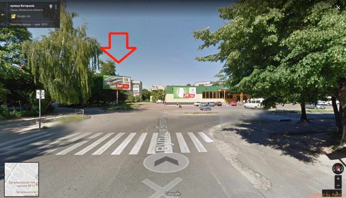Билборд Луцк,  вул.Ветеранів,6 (супермаркет "Просто Маркет")