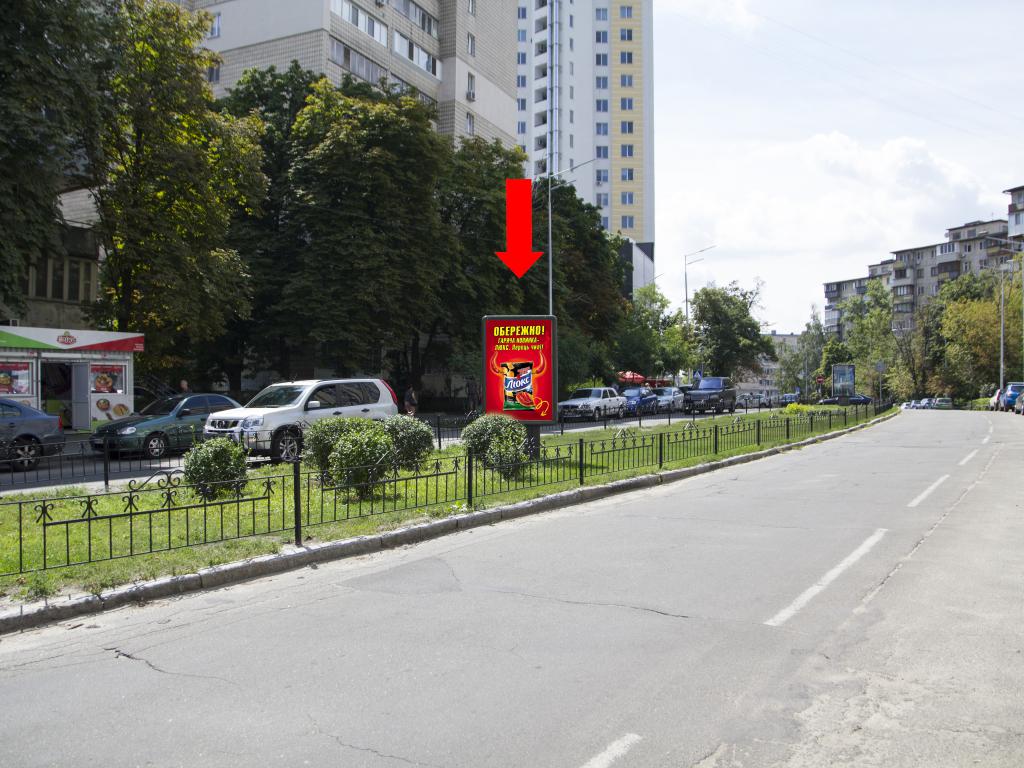 Citylight Kyiv,  Gavrilisina st. (kolis. st. Vasilevs'koi), 7, rozdil'nik, v storonu TRC "Smart Plaza", av. Peremogi