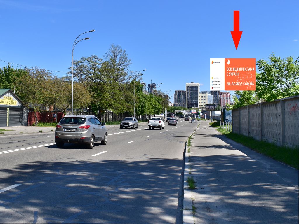 Billboard Kyiv,  Brozka st. (kolis. Kirovograds'ka st.), navproti AZS "Glusco", v storonu Grincenka st.