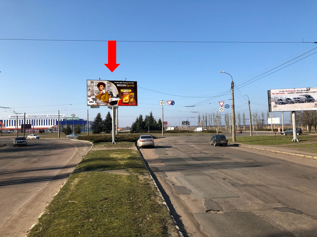 Billboard Cherkasy,  Sumgaits'ka st. / 30-ricca Peremogi st., bila supermarketu "Epicentr", rozdil'nik