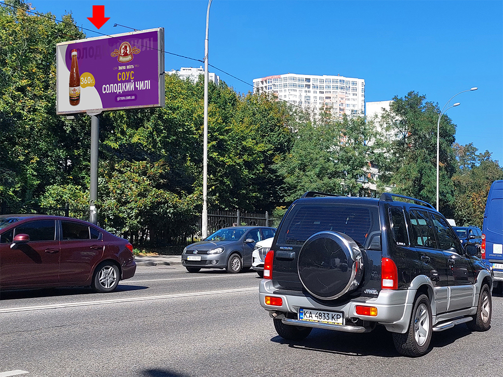 Billboard Kyiv,  Vasil'kivs'ka st. 90-A, v storonu st.m. "Vasil'kivs'ka"