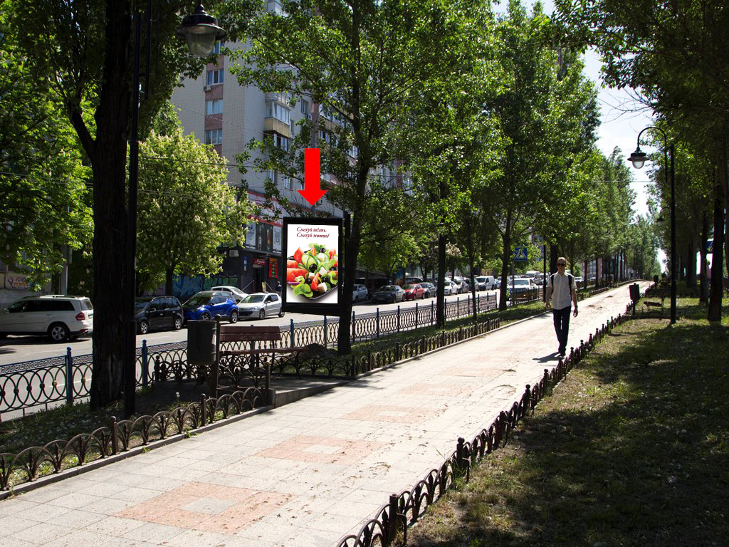 Ситилайт Киев,  Українки бул., 3, на світлофорі, в сторону пл. Л. Українки