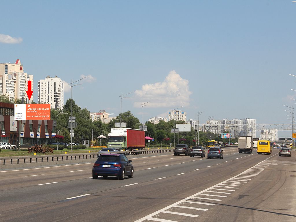 Billboard Kyiv,  Bazana av., 1L, bila TC "Park Plaza", miz st.m. "Poznaki" i "Osokorki", v storonu Harkivs'koi pl.