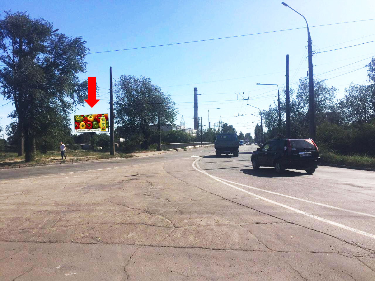 Билборд Запорожье,  Сєдова вул. - Південне шосе, біля залізничного мосту, в центр