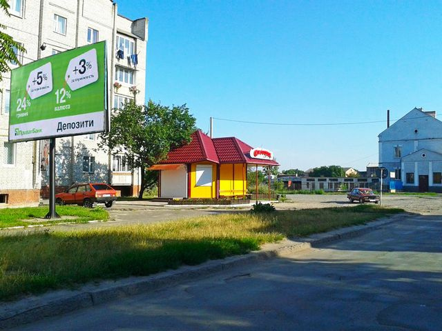 Billboard Brody,  m. Brodi, st. Franka, 45, viizd z centru, zupinka gromads'kogo transportu