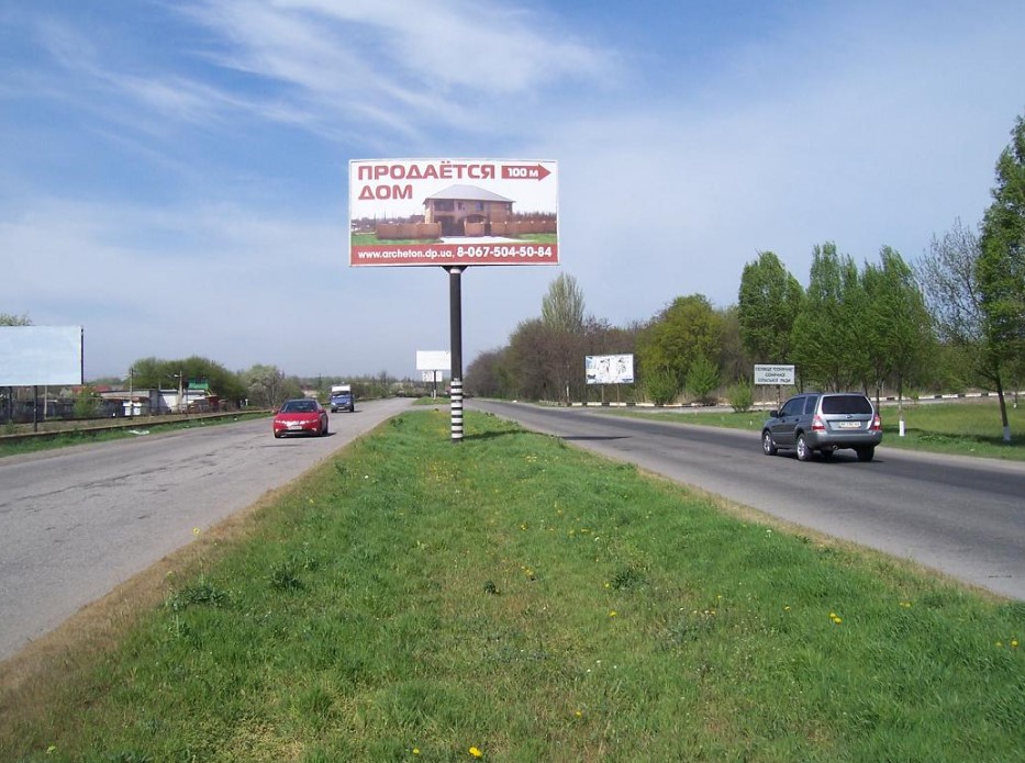 Billboard Zaporizhzhya,  140_Zaporoz'e_st.Tiraznaa 70m ot vyezda iz p.Solnecnogo v storonu g.Zaporoz'a v"ezda v p.Solnecnyj-vyezd iz goroda