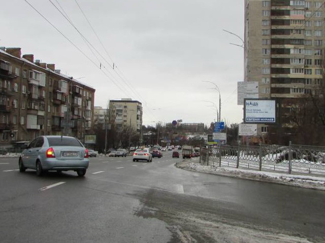 Видеоборд Киев,  Лесі Українки бул-р, 36В, Печерський міст, з'їзд на Миколи Міхновського бульвар (Дружби Народів бульвар)