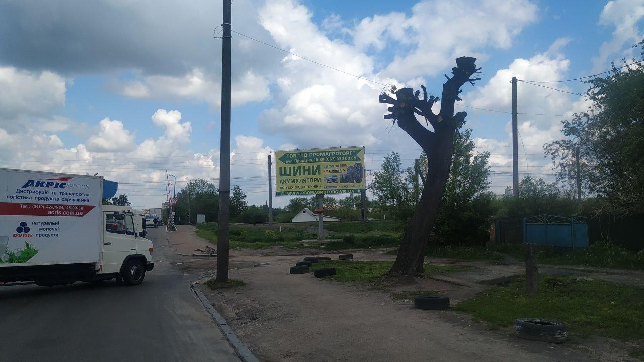 Билборд Бердичев,  ул. Житомирская, жд пееезд, в напр.Житомира, из центра