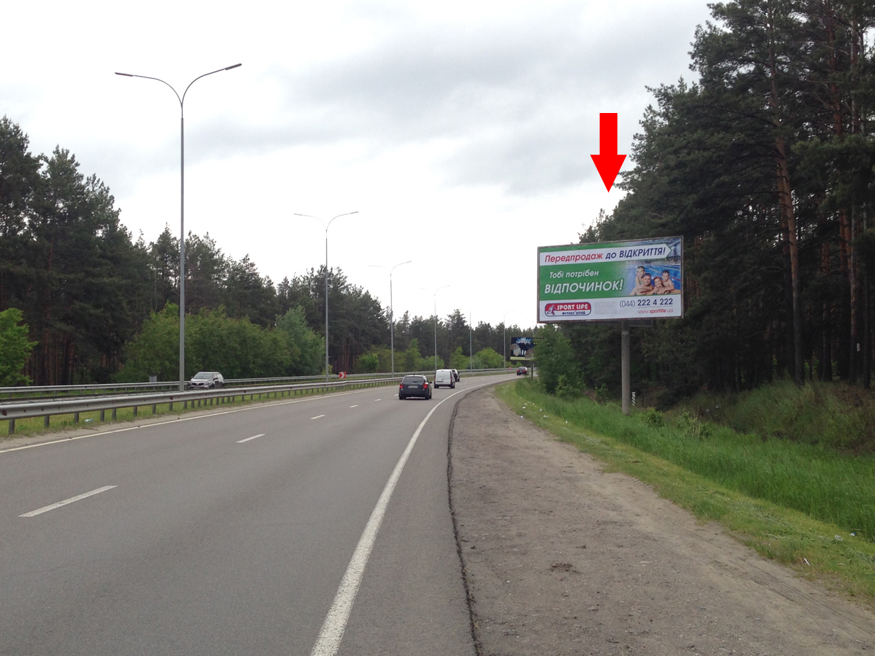 Billboard Vishgorod,  st. Bogatirs'ka, Kiev, R-69, 550 m vid mezi mista (trasa v storonu Mezigira, zoopark "12 misaciv") / vezd v Kiev (Obolon')