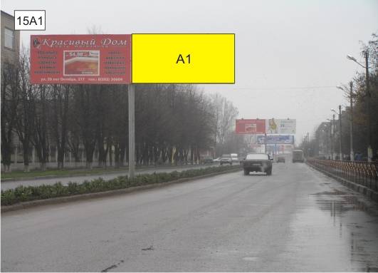 Билборд Подольск (Котовск (Подольск)),  пр-кт Перемоги на розділовій смузі  перпендикулярно напрямку руху навпроти котельної