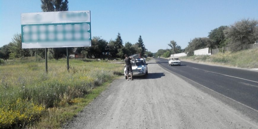 Billboard Malamivka,  s. Malamovka, rajon AZS (vyezd iz Kremencuga so storony Krukova - pravogo berega), napravlenie - g. Svetlovodsk