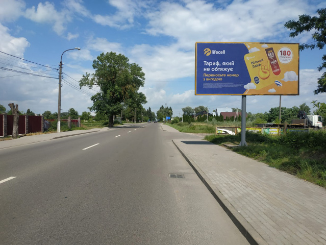 Билборд Самбор,  м. Самбір, вул. Чорновола, 168 , щільний потік автотранспорту, гуртівня будматеріалів, АЗК, центральний виїзд всього транспорту в напрямку м. Городок, м. Львів, в межах населеного пункту