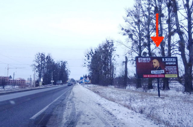 Billboard Soposhin,  s. Soposin, vizd v m. Zovkva, trasa L'viv- Rava-Rus'ka (M-09), na kordon z Pol'seu (m.Rava- Rus'ka), na m. Cervonograd, porad AZK WOG, na ATB, pisohidnij perehid svitlofor, zupinka grom. transportu