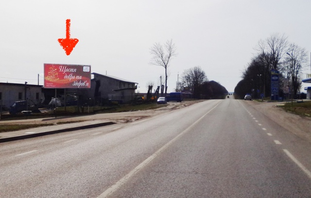 Білборд, бігборд (борд)  Куликів,  м. Куликів, виїзд на м. Львів, траса Львів- Рава-Руська (М-09), напроти АЗК ANP