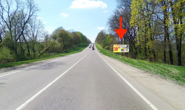 Білборд, бігборд (борд)  Куликів,  м. Куликів, виїзд на м. Львів, траса Львів- Рава-Руська (М-09)