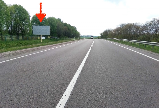 Билборд Ярычев,  с. Яричів, на м.Львів, на обїздну м. Львів, на м. Камянка - Бузька/ Радехів/ Луцьк, трасса Е-40. Б ст.