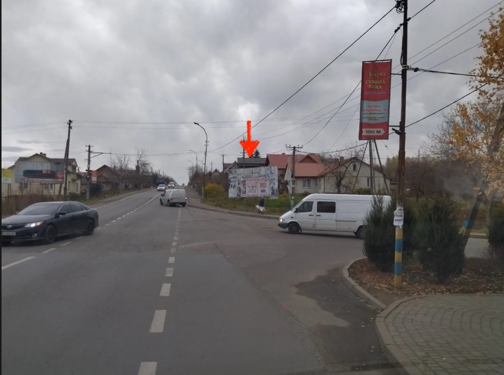Білборд, бігборд (борд)  Львів,  Львів-Шегині м. Мостиська поворот на автобусну зупинку.
