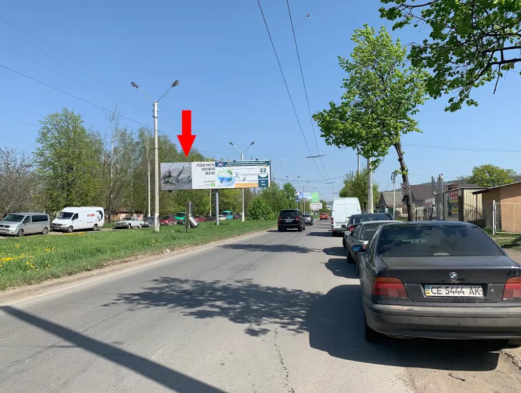 Billboard Chernivtsi,  st. Kalinivs'ka (rozdilova smuga, vid rinku,  livij)