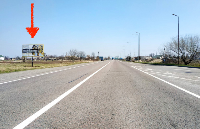 Билборд Буськ,  м. Буськ, поряд АЗК ОККО, центральний вїзд в м. Буськ з сторони Львова, на м.Броди, траса Львів - Київ (Е-40) Б ст.