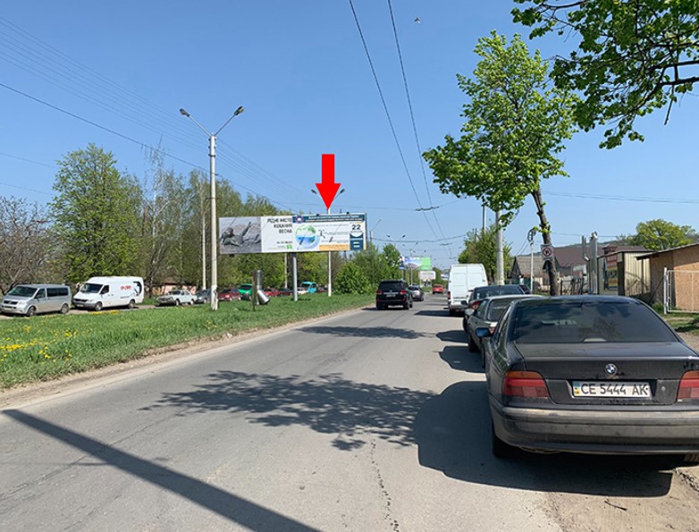 Billboard Chernivtsi,  st. Kalinivs'ka (rozdilova smuga, vid rinku pravij)