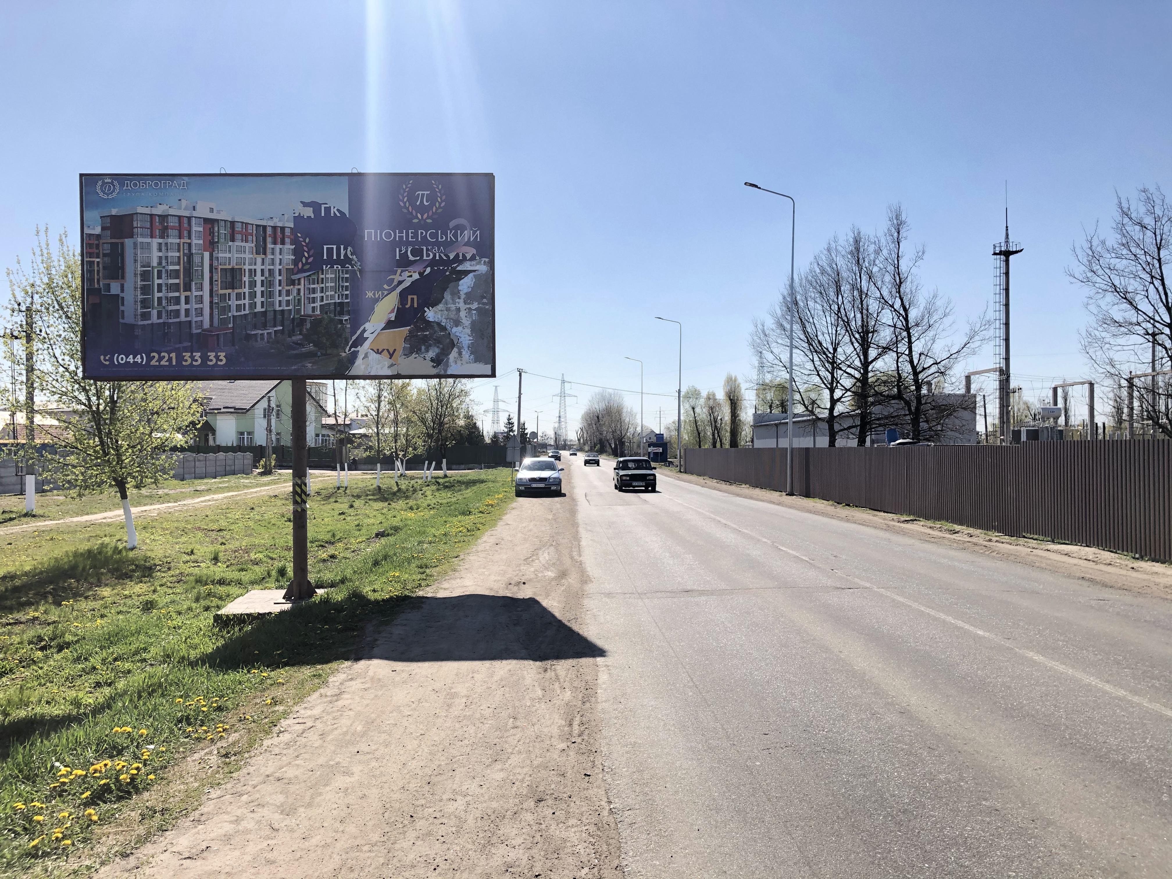 Білборд, бігборд (борд)  Чабани,  В'їзд до Чабанів з Хотова