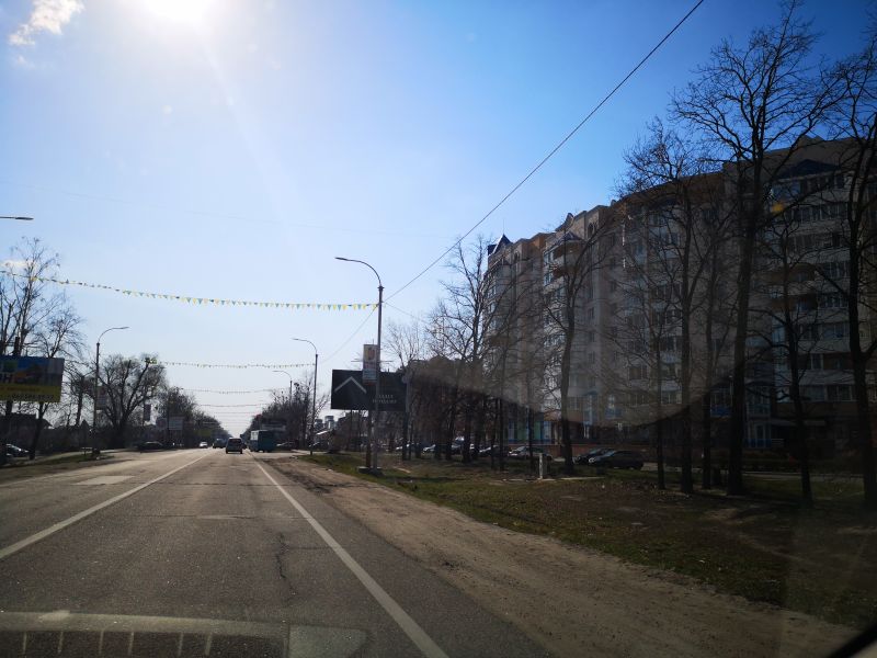 Billboard Bucha,  trasa Kiiv-Kovel', st. Nove-sose, perehresta s st. B. Hmel'nic'kogo