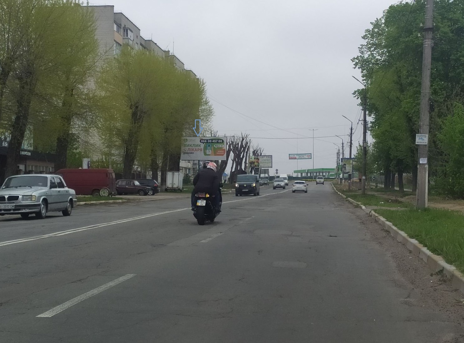 Billboard Boyarka,  st. Bilogorods'ka, 45/st. Magistral'na, Avtomagazin, "Notarial'na kontora", "Universal-Avto", v bik