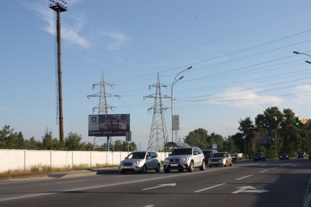 Билборд Вышгород,  вул. Набережна, ЖК "Дніпровскі зорі" , поруч зупинка, напрямок  в м. Київ