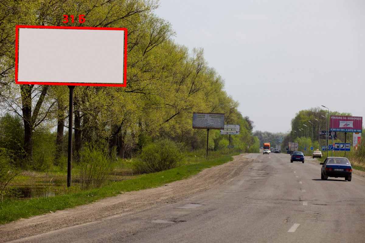 Билборд Черновцы,  М-19 (498  км +415 м) Садгора  (м. Чернівці)