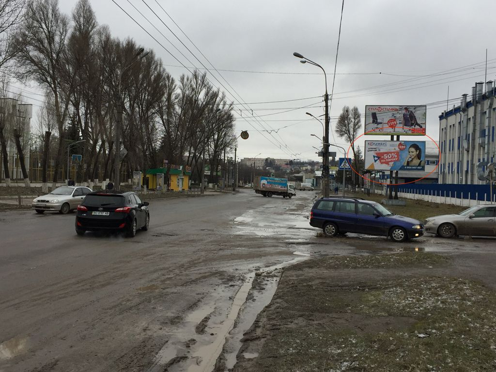 Билборд Тернополь,  Збаразька- Лозовецька- Фабрична    (завод Молокія) нижній