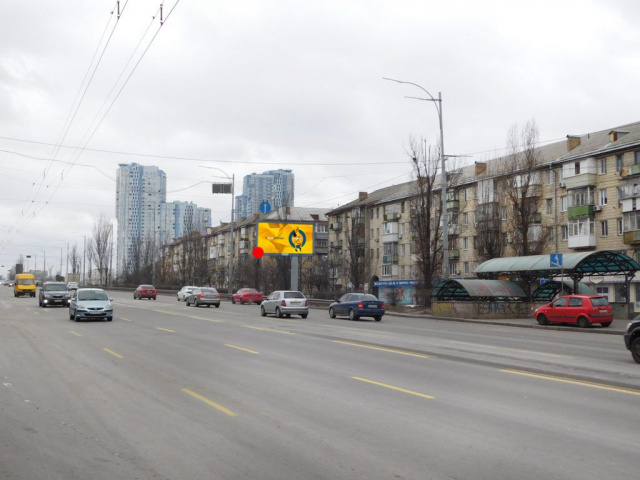 Билборд Киев,  просп. Соборності (Возз’єднання), навпроти буд.5, 2-й від Дарницької пл., в центр