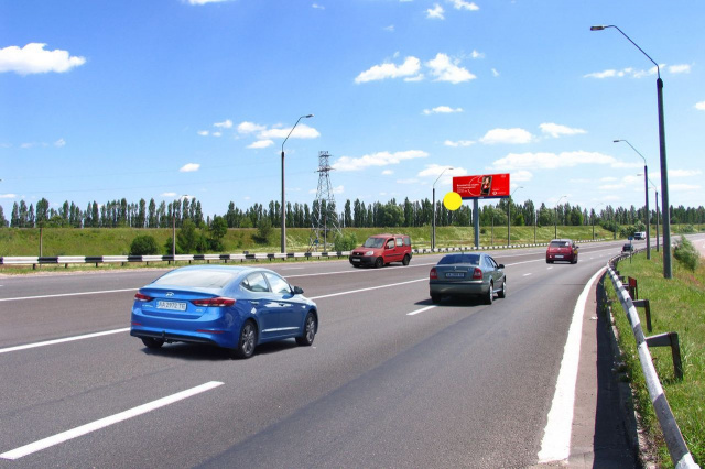 Megaboard Kyiv,  В'їзд до Києва, з боку Чернігова, трансп.развязка, біля Бол. Димерки, віадук, від котедж.городка Княжичі