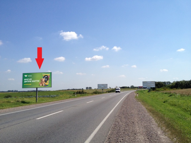 Billboard Lviv route,  Kil'ceva doroga (Avtodoroga M 06 Kiiv-Cop), km 530 + 600, 500 m do AZS AS 24, v napramku z mista L'viv