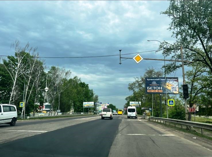 Билборд Буча,  м. Буча, Нове шосе, напроти гіпермаркету «Епіцентр»  (напрямок на м. Київ)