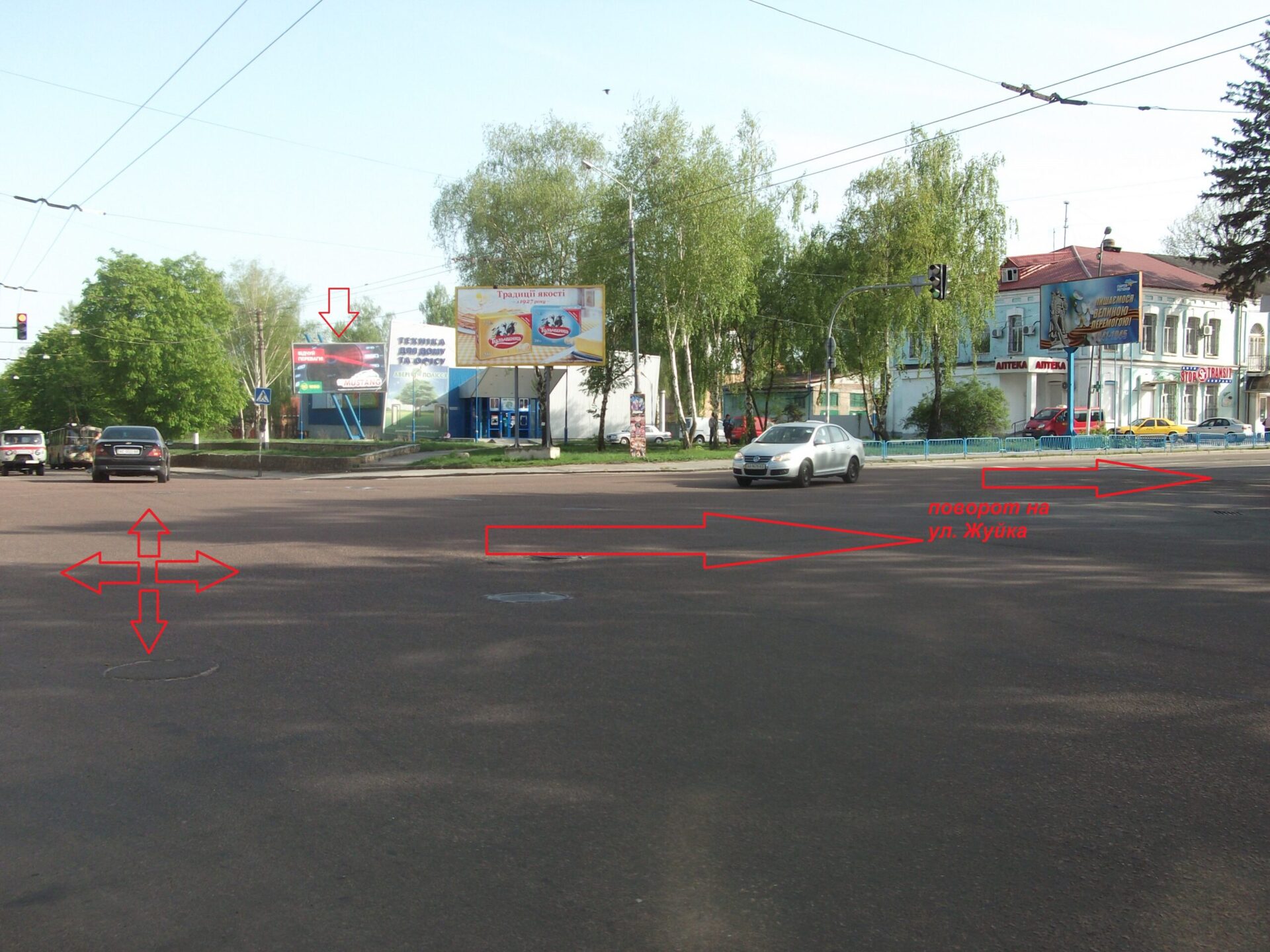 Billboard Zhytomyr,  Berdicevskaa st., 70 (v'ezd s Vinnicy, central'naa st., telekanal SK1)