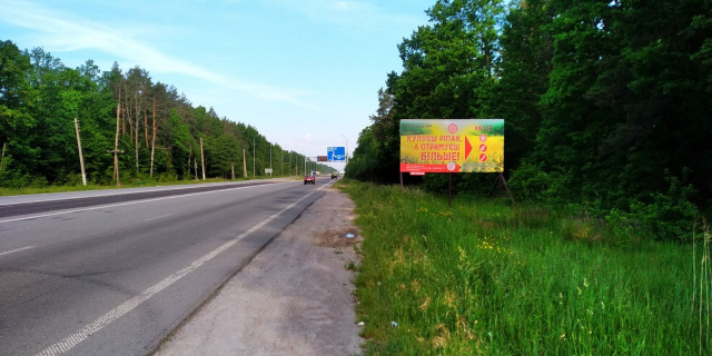 Billboard Zhytomyr trasi,  Trasa Zitomir-Novograd-Volins'kij s.Ivanivka, napramok z Zitomira na Novograd-Rivne