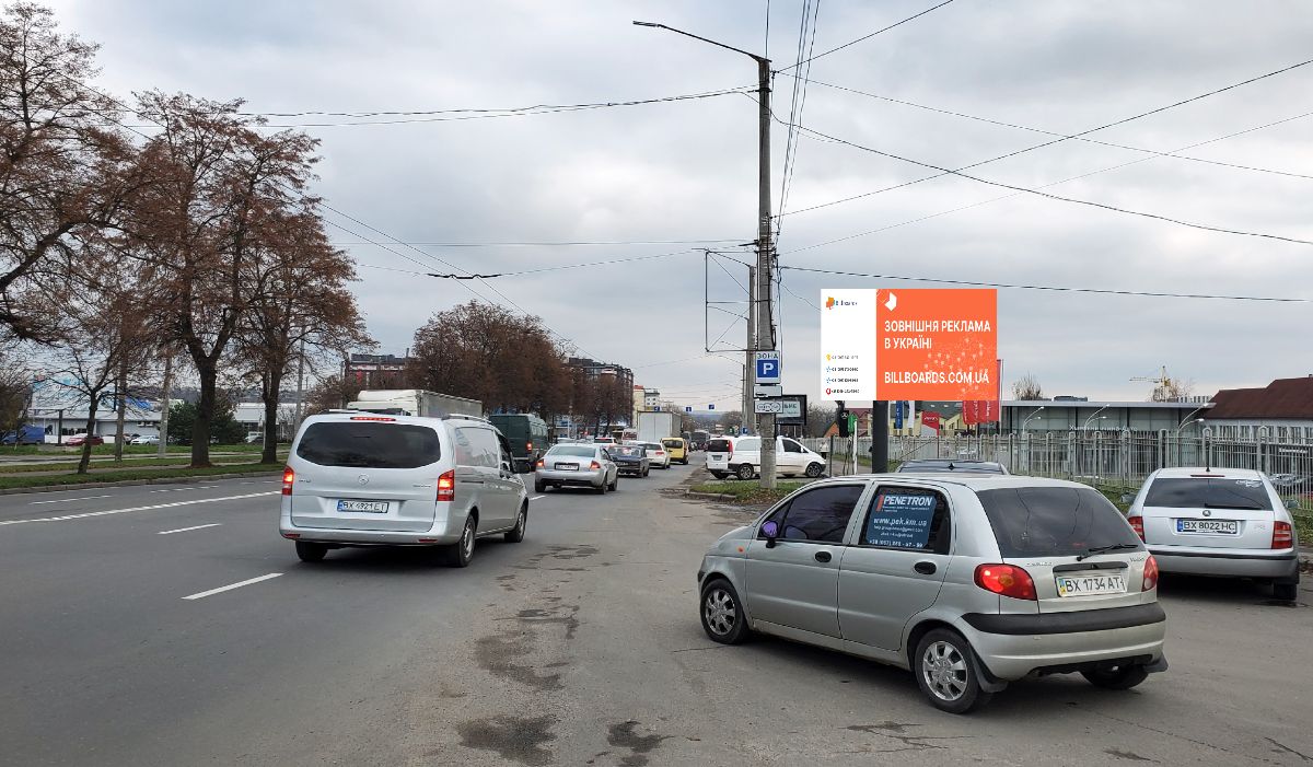 Billboard Khmelnitsky,  perehresta av.Miru - st.Trudova #3, nepodalik: avtorinok zapcastin, avtosalon "Mersedes", "Tojota", "Skoda", "Hundaj", "Kia", "Pezo"